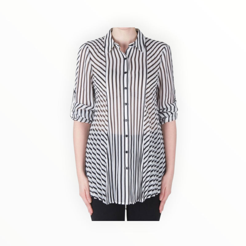 Joseph Ribkoff Blouse - Black/White Stripe