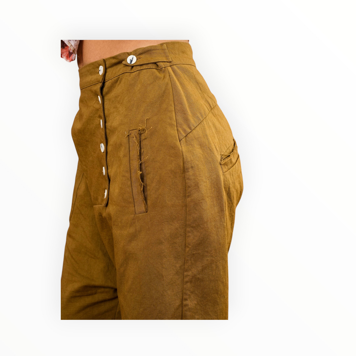 sula Tin Pants Cotton Twill - Tobacco