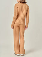 English Factory Texture Knit Top - Camel