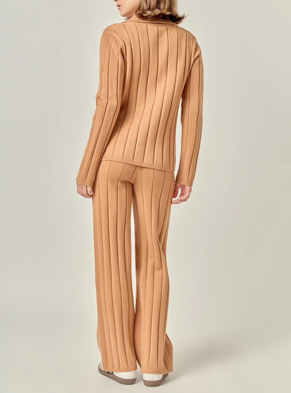 English Factory Texture Knit Top - Camel