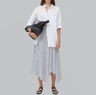 Closed Asymmetrical Striped Skirt