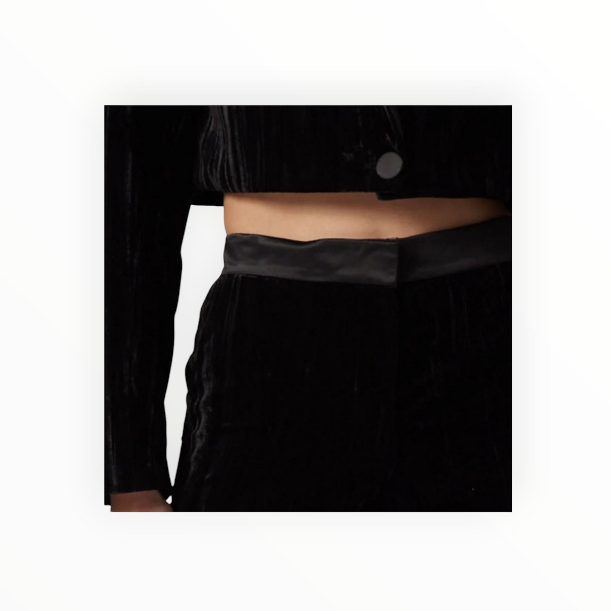 Gilner Farrar Brielle Pant - Black Crinkled Velvet