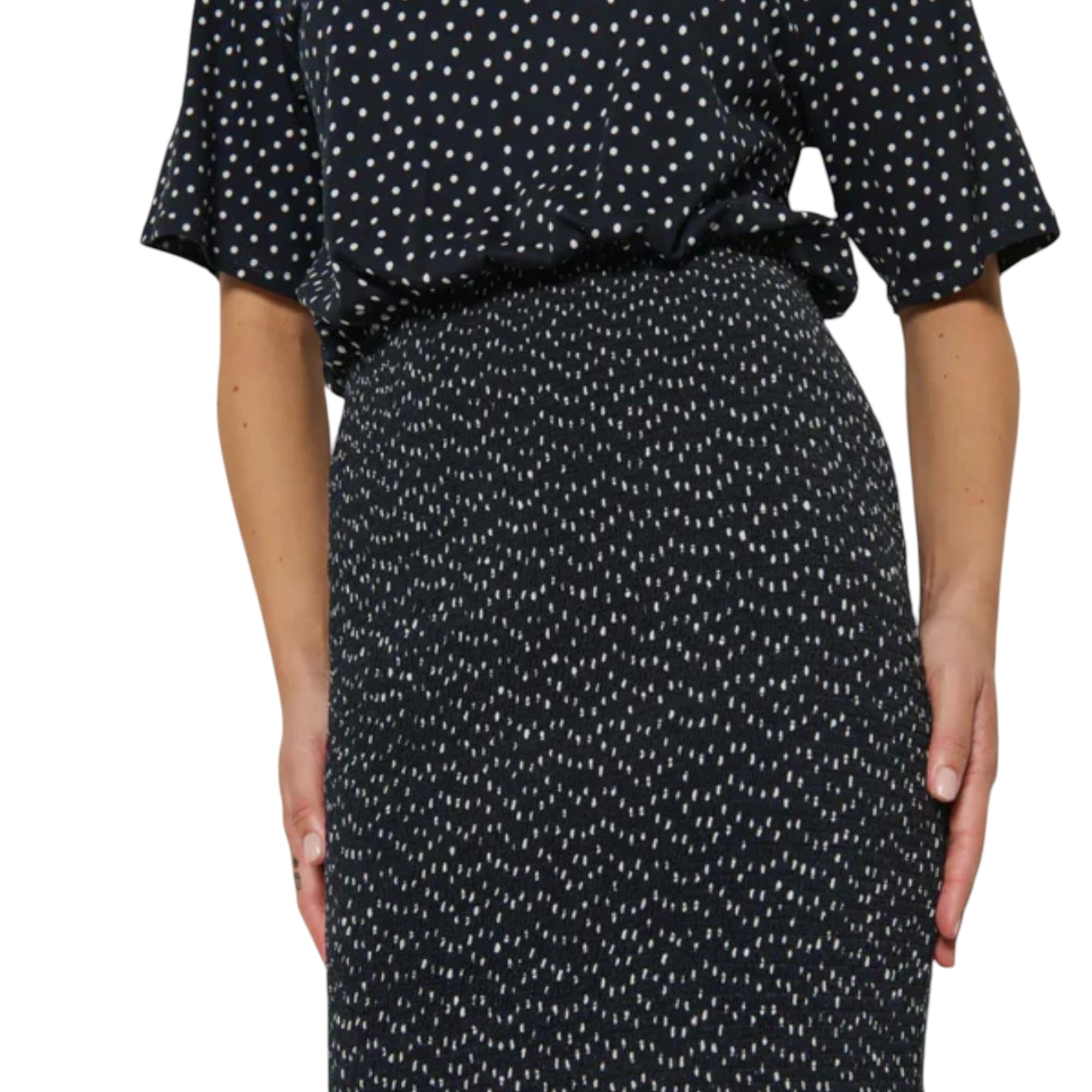 Nation Ltd Bess T-Shirt Dress - Cabana Polka Dot
