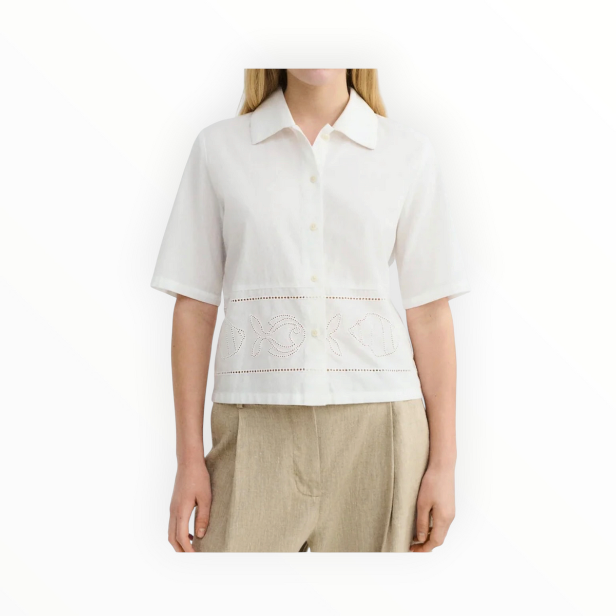 Thinking MU Vainica Ane Blouse - White