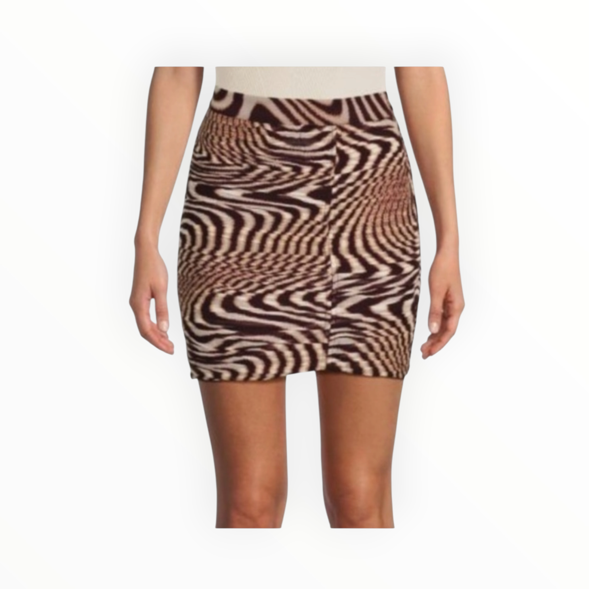 Rococo Sand Zebra Print Mini Skirt