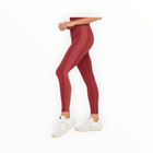 The Upside Ribbed Seamless Midi Pant - Sangria