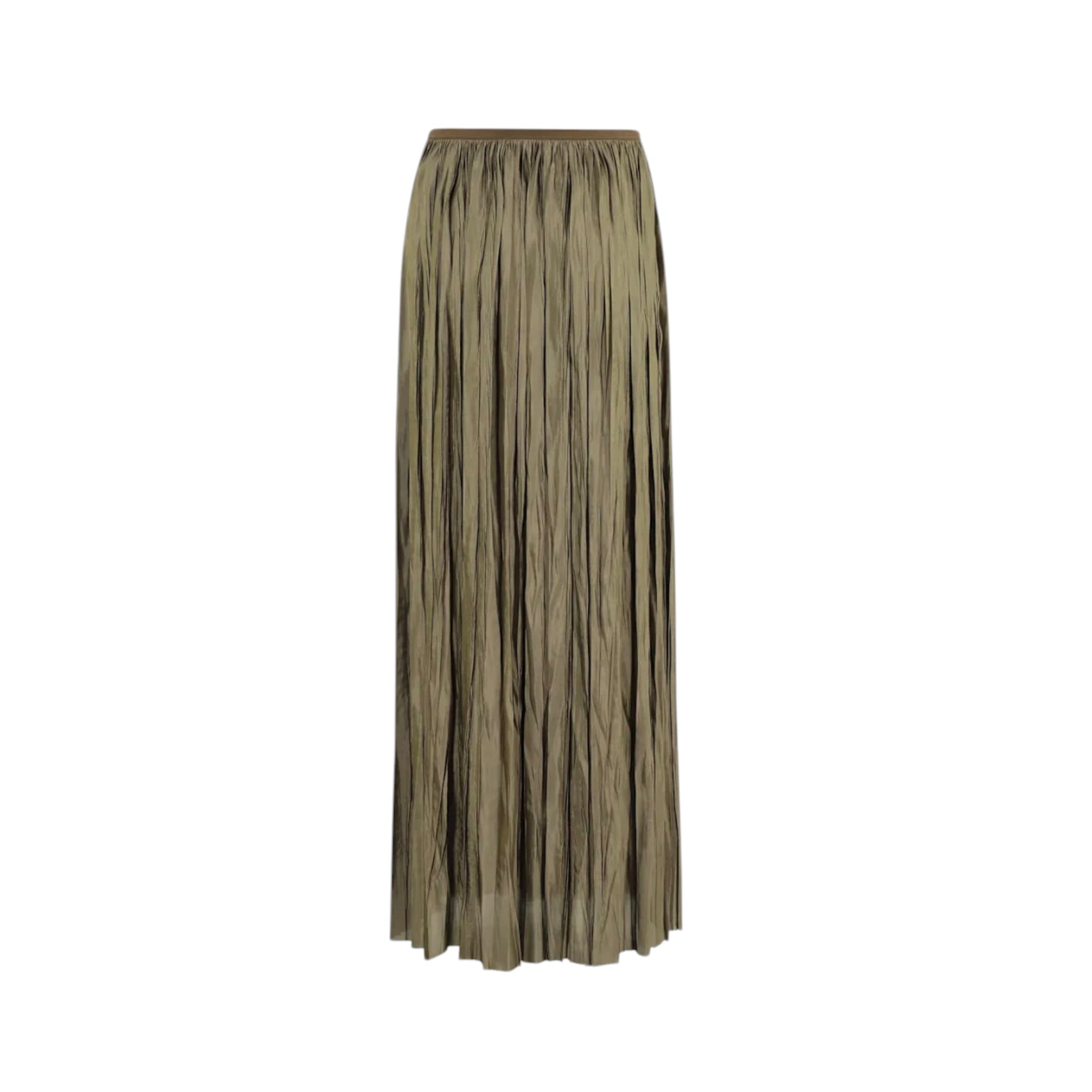 Roberto Collina Gonna Plisse Maxi Skirt - Militaire
