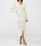French Connection Inu Satin Wrap Skirt - Classic Cream