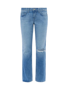 L’Agence Nevia Slouchy Straight-Leg Jean - Zion Destruct