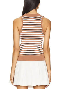 Cara Cara Redfield Top - Clay Multi Stripe
