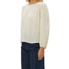 Michael Stars Dolly Metallic Stripe Top - Ivory Combo