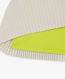 Lacoste Women's Pleated Lined Tennis Shorts - Grey/Yellow