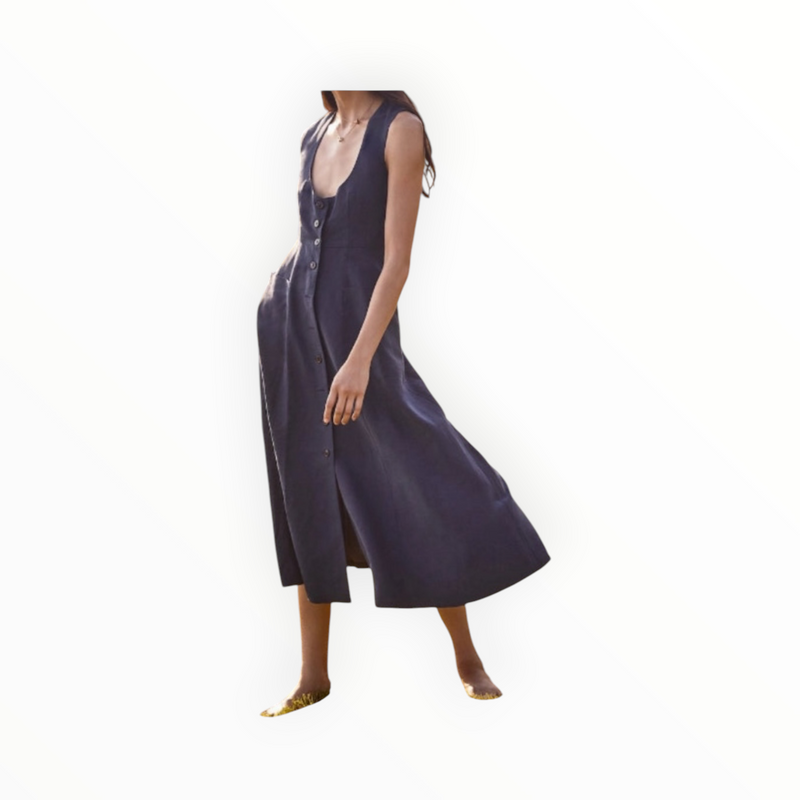 Black Iris Lottie Dress - Navy
