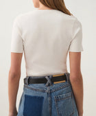 aje. Prophecy Knit Logo Baby Tee - Black/White