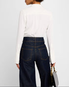 Derek Lam 10 Crosby Tiffany Pleat Front Shirt - Blanc