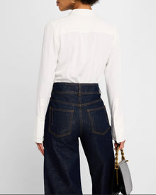 Derek Lam 10 Crosby Tiffany Pleat Front Shirt - Blanc