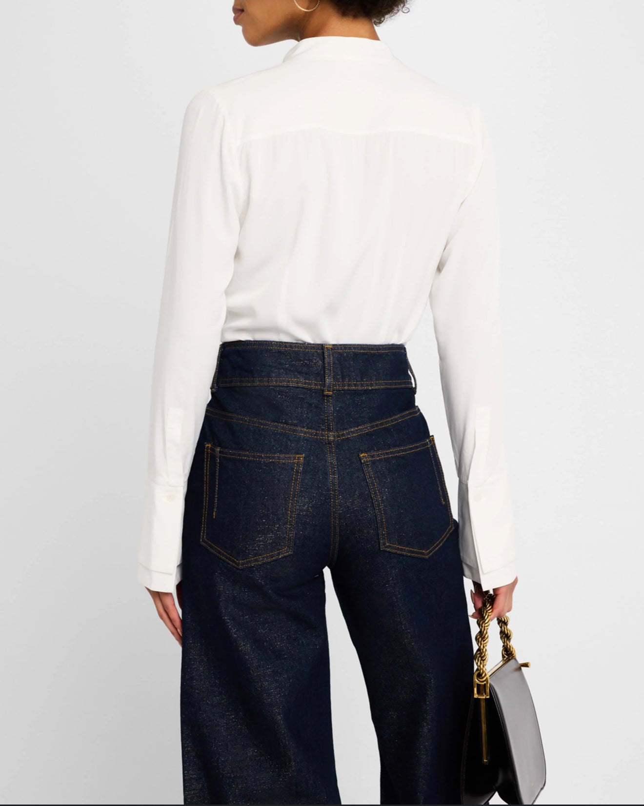 Derek Lam 10 Crosby Tiffany Pleat Front Shirt - Blanc