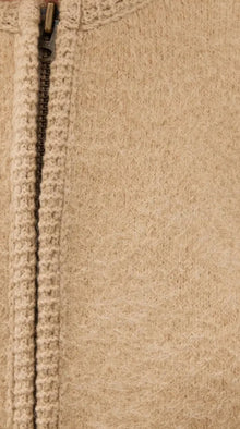 Frame Lofty Crochet Cardigan - Wheat