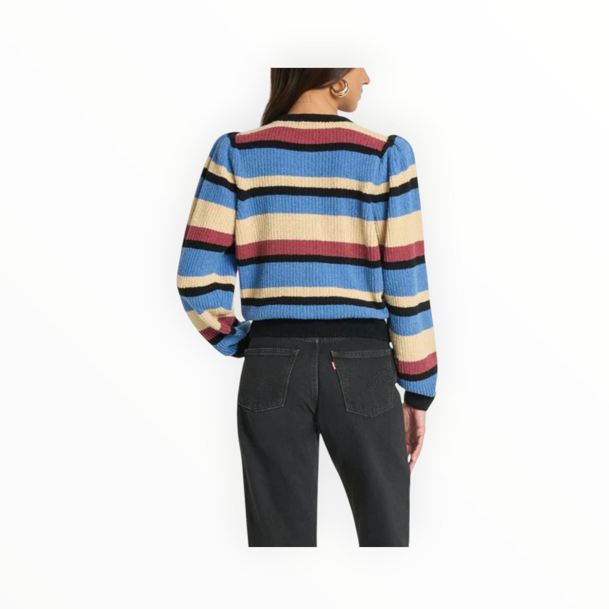 Nation Ltd Carmela Cardigan - Velour Multi Stripe