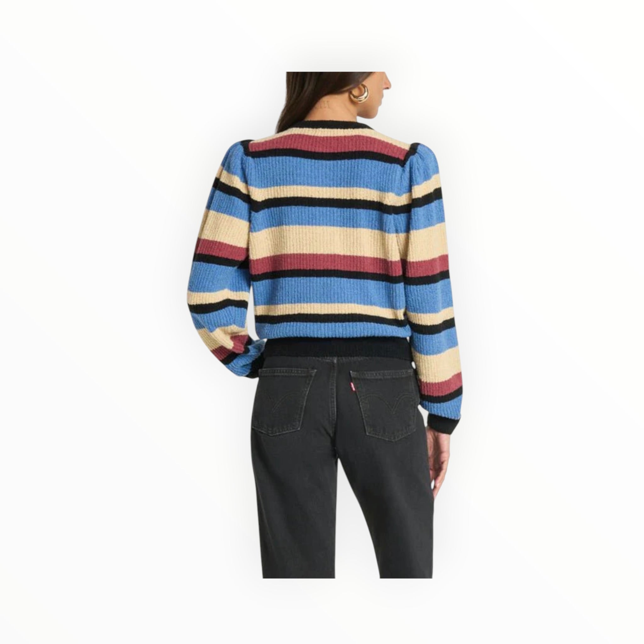 Nation Ltd Carmela Cardigan - Velour Multi Stripe