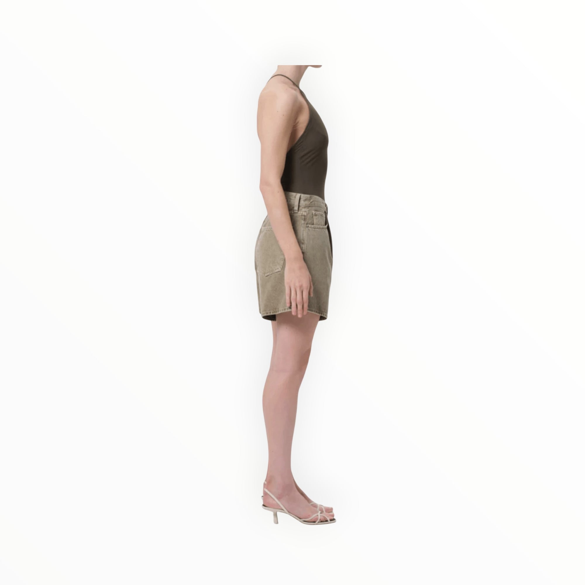 AGOLDE Rhoda Pleated A-Line Short - Cholla