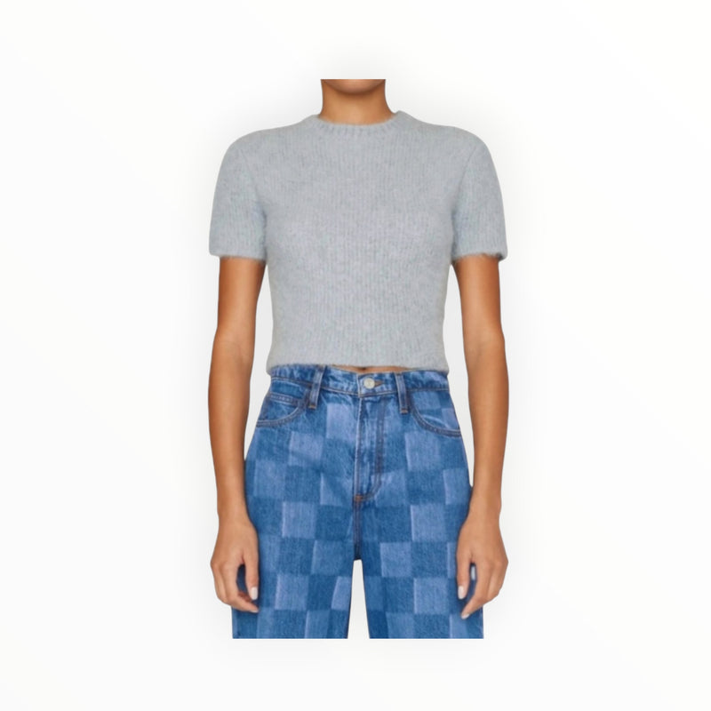 Frame Fitted Sweater Tee - Chambray Blue