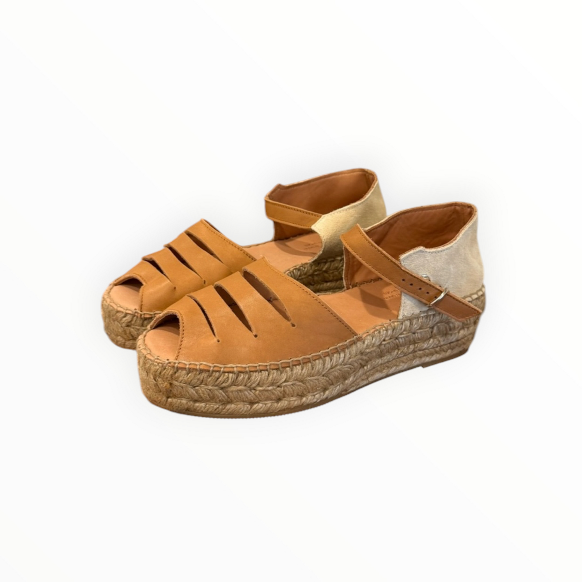 Naguisa Silencio Espadrilles- Brown/Ecru