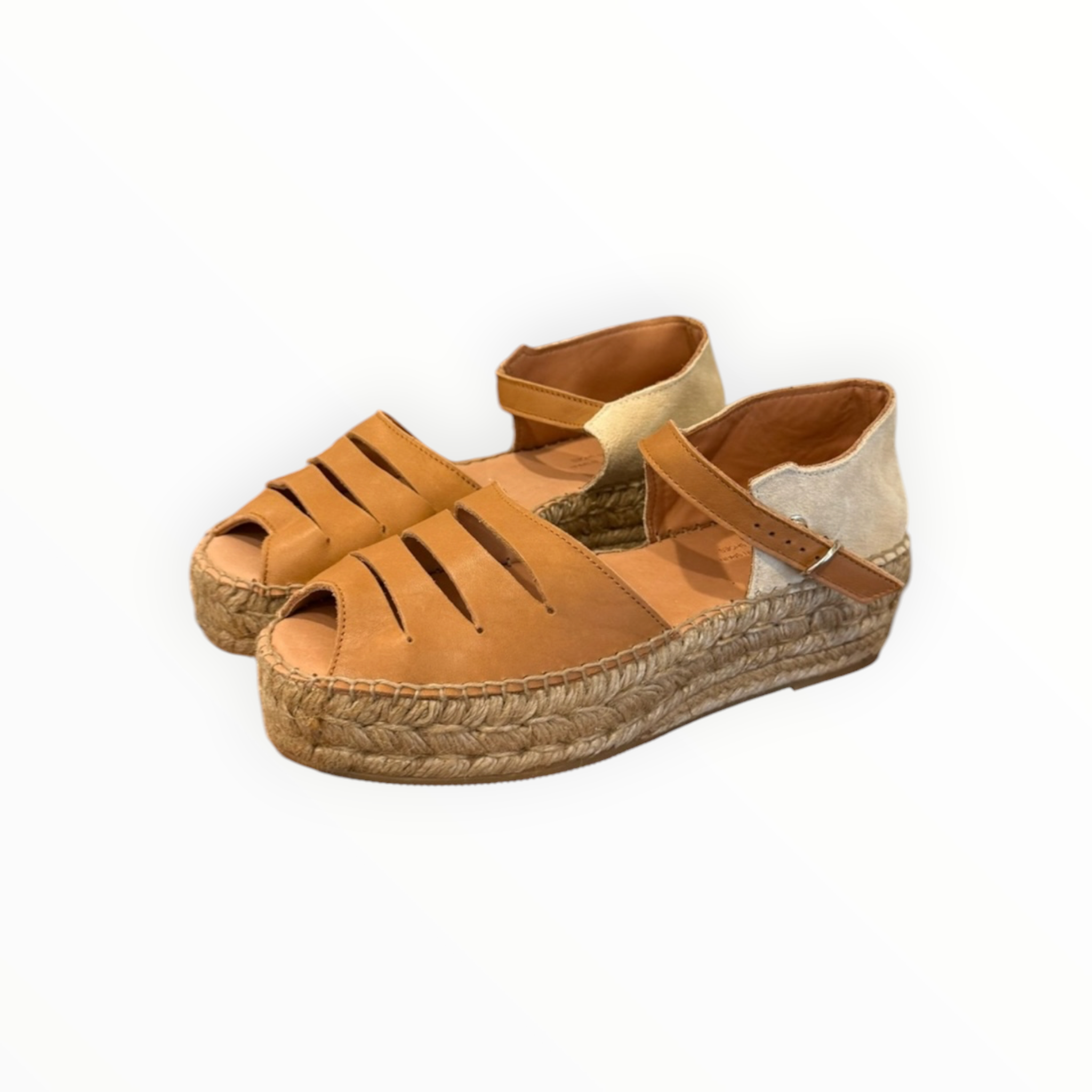 Naguisa Silencio Espadrilles- Brown/Ecru