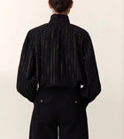 Leon & Harper Chana Strp Shirt - Black