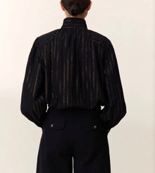 Leon & Harper Chana Strp Shirt - Black