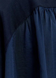 Essentiel Antwerp T-Shirt W/Satin Back Panel - Navy Blue