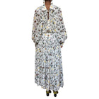 Marni Chiffon Dress with Tulips and Hares - Multi