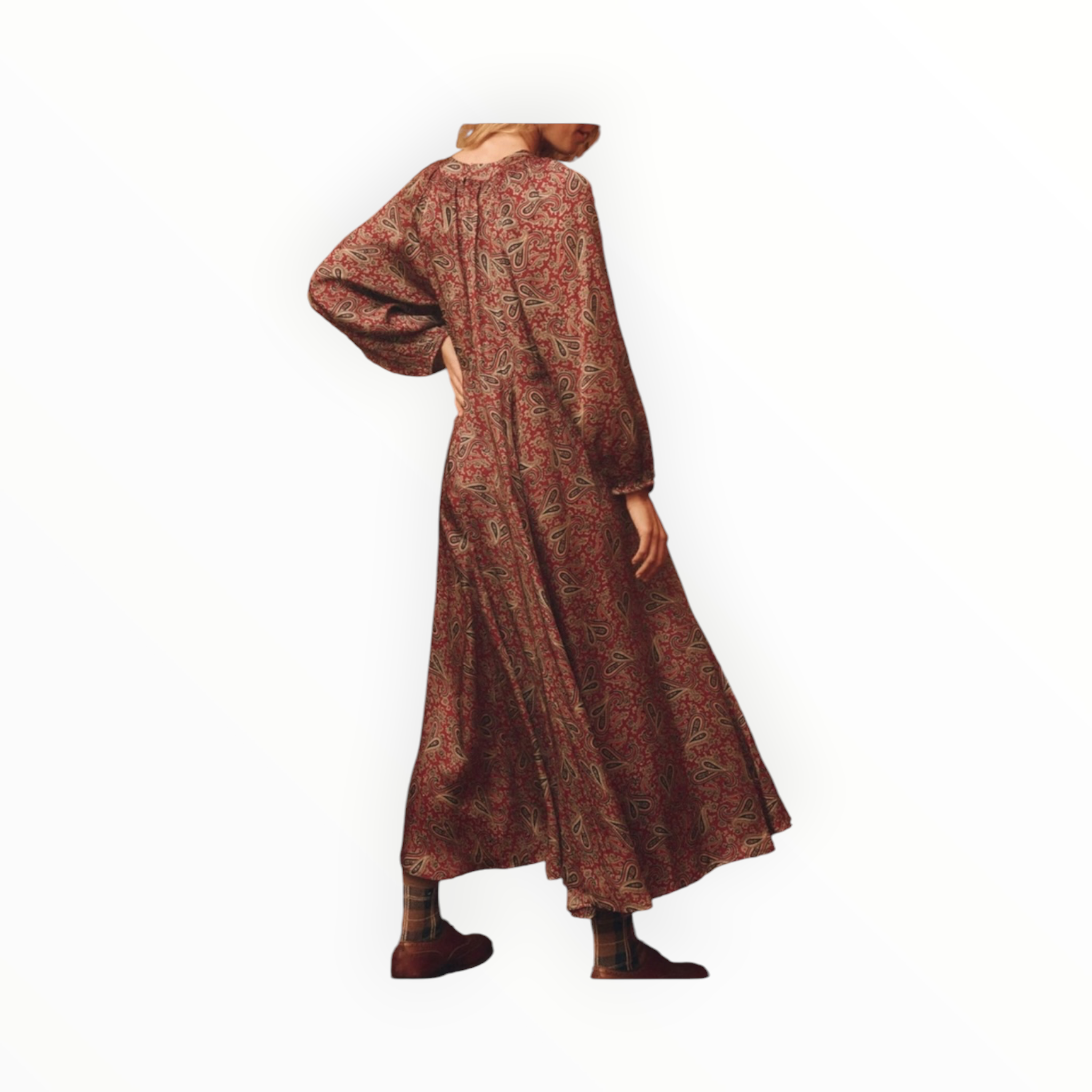 The Great. The Naples Dress - Festive Paisley