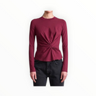 Apiece Apart Long Sleeve Volta Top - Cherry