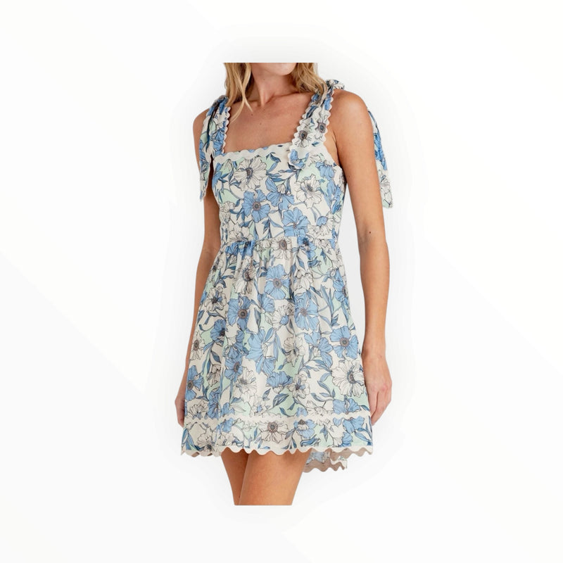 sundays Winslet Dress - Blue Floral