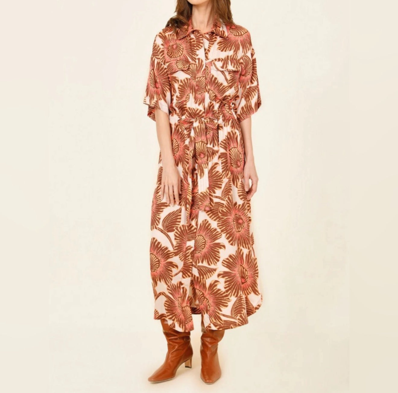 Omika Carla Midi Dress - Cemile Fig