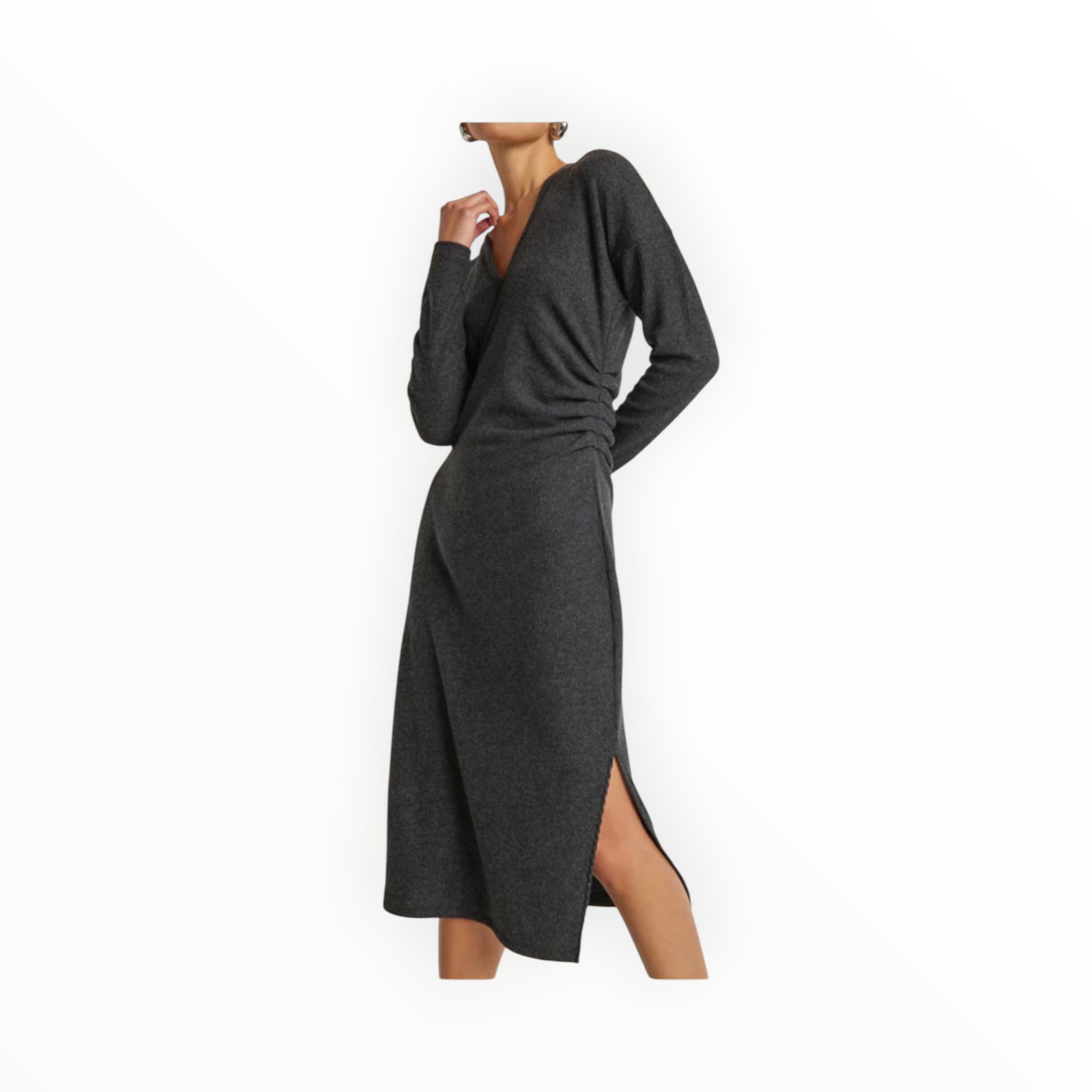 Nation Ltd Sandrine Midi Dress - Heather Charcoal