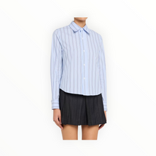 WE-AR4 The Rebel Striped Wool Shirt - Blue Stripe