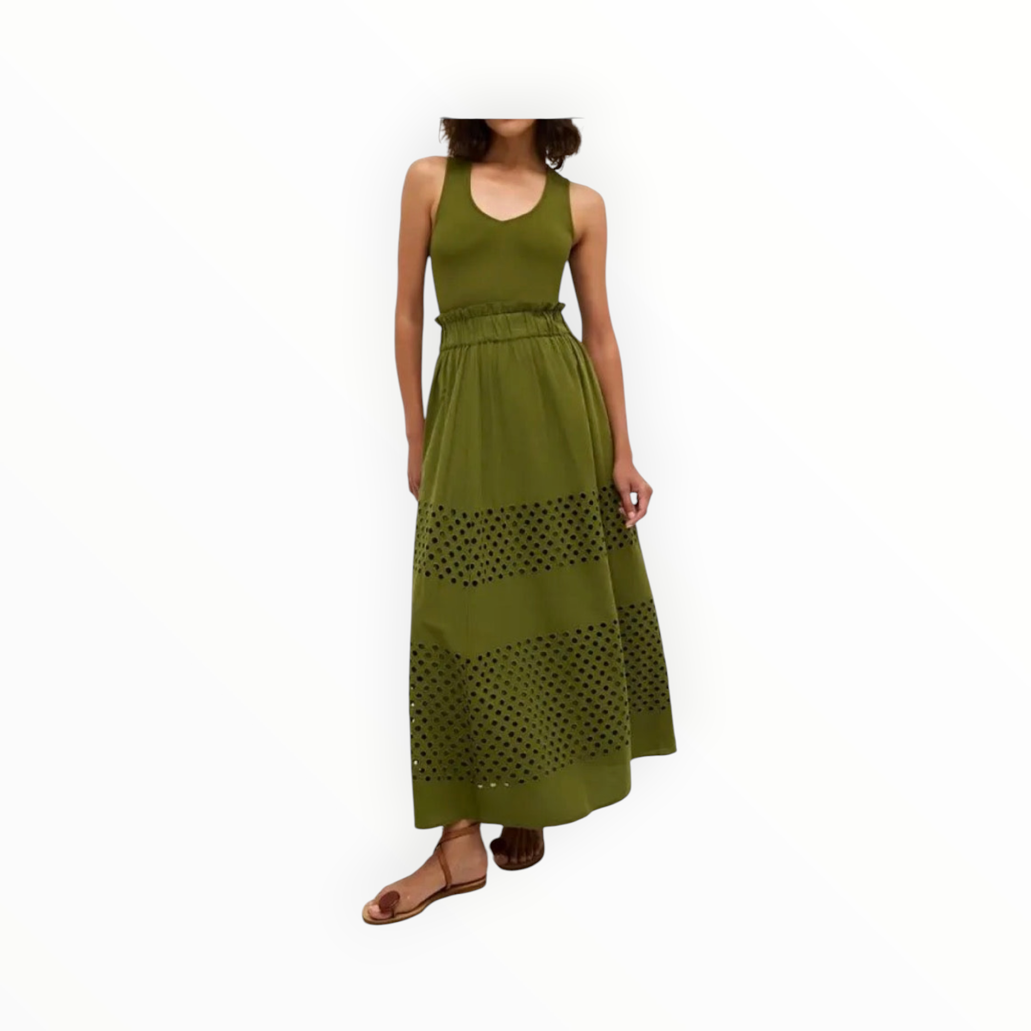 Marie Oliver Draper Skirt - Pesto
