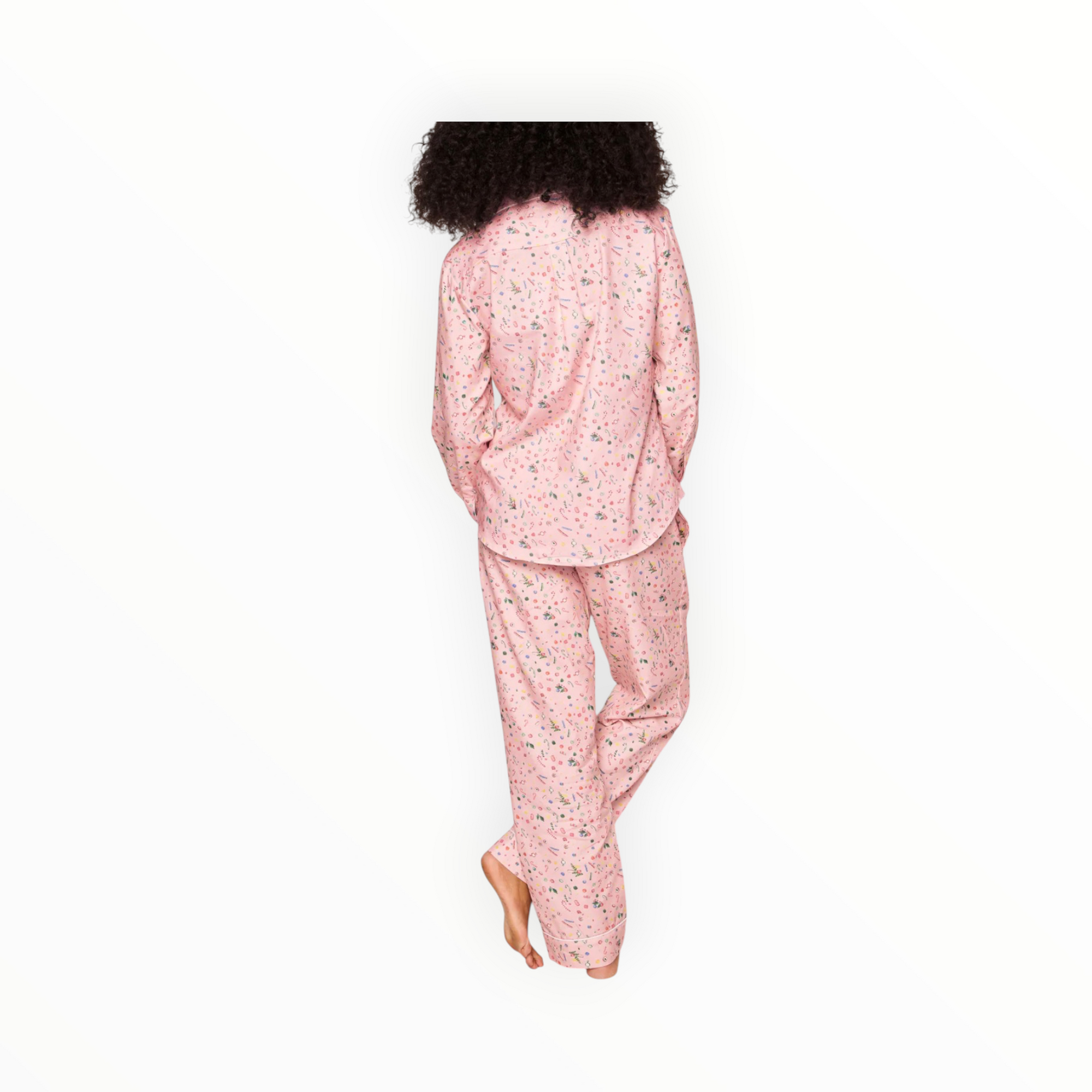 Petite Plume Women's Twill Pajama Set - Vintage Sweets