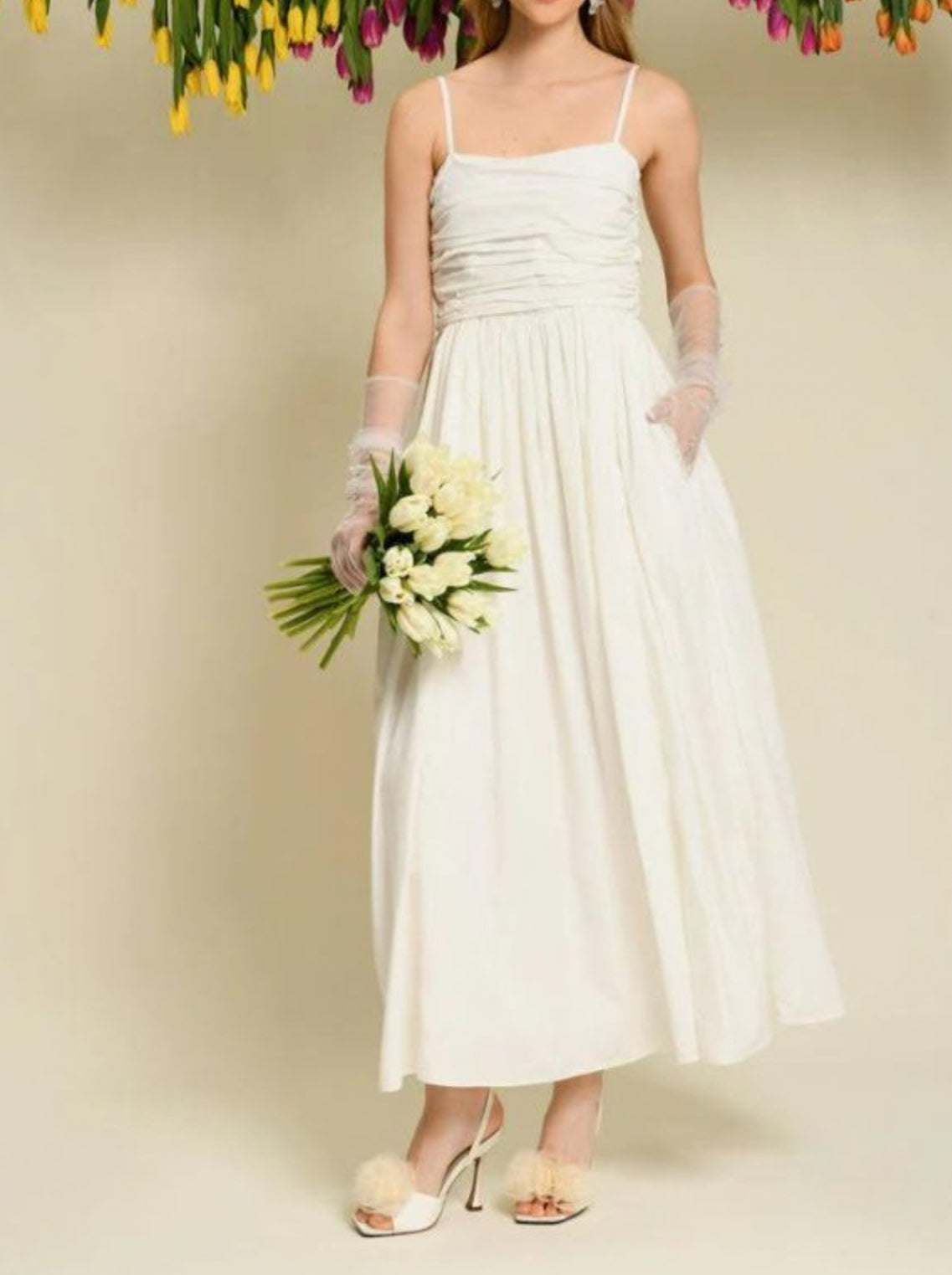 Sister Jane Arabella Bead Cami Dress - Pearled Ivory