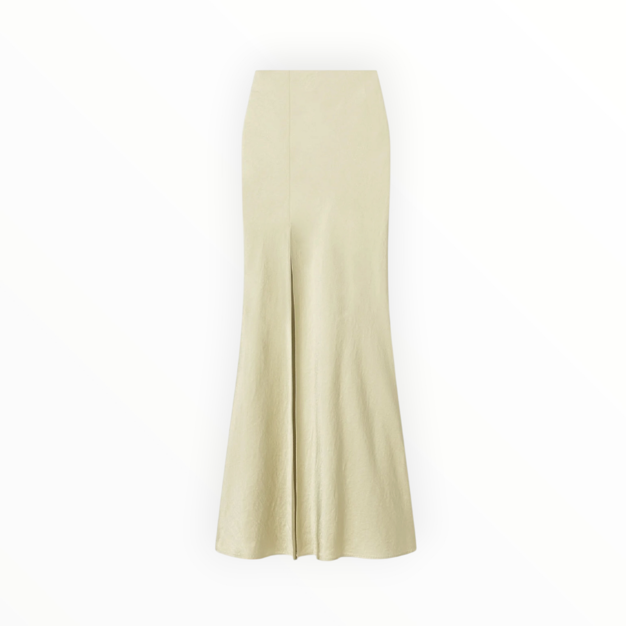 Nanushka Harlow Crinkled-Satin Skirt - Green Tea