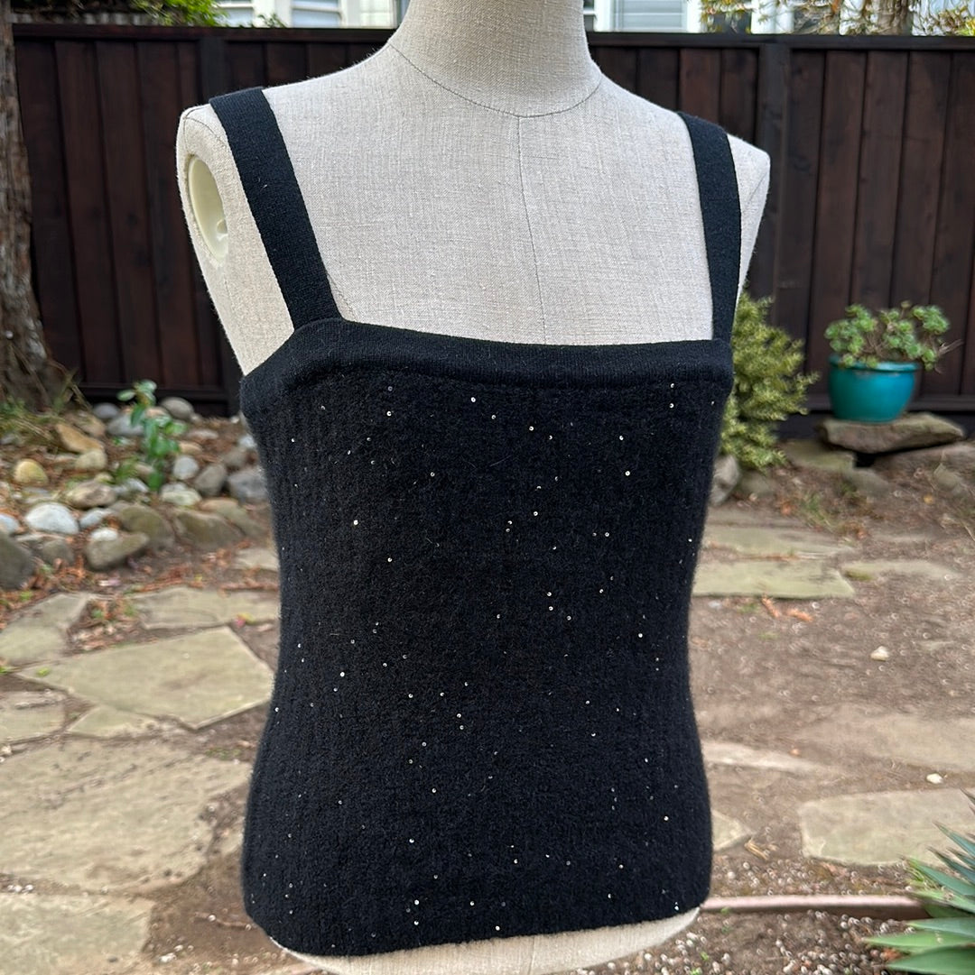 Autumn Cashmere Sequin Tank - Black