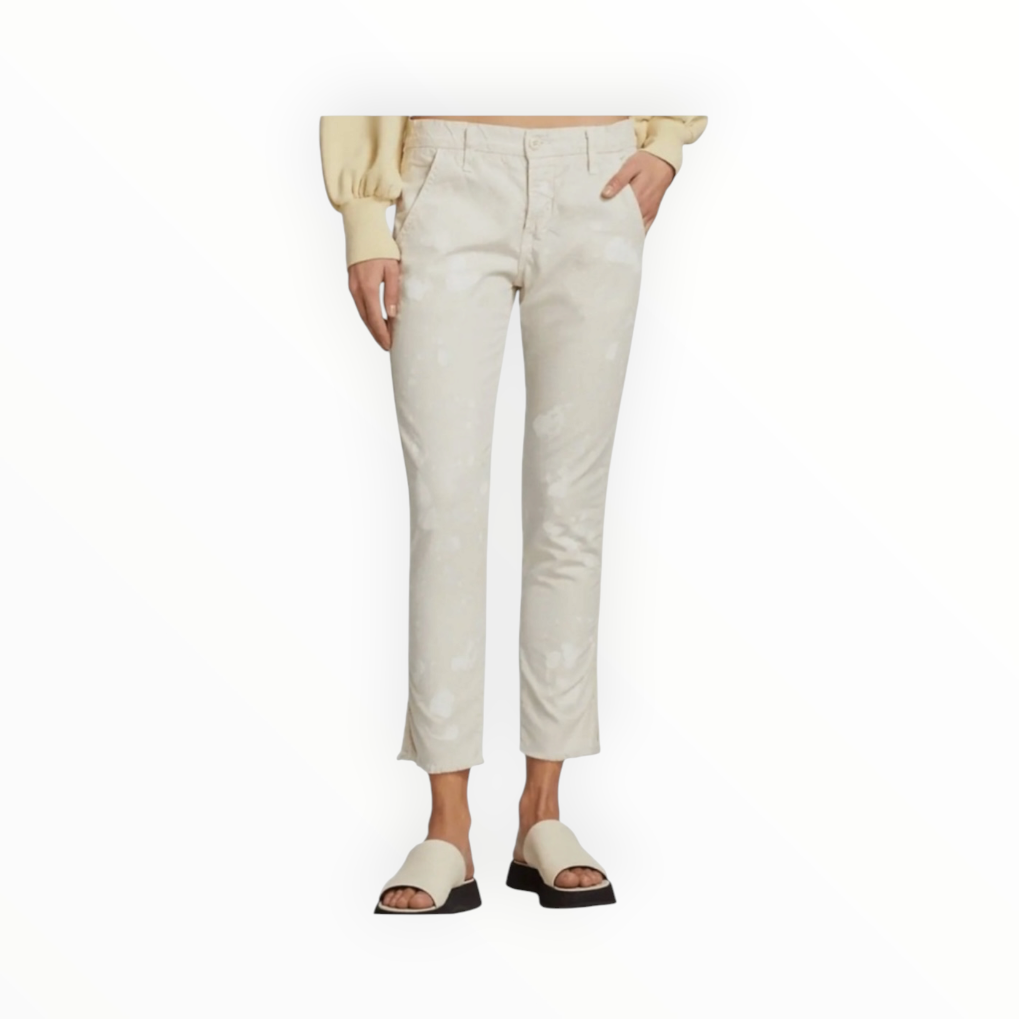 NSF Tashi Low Rise Paint Splatter Trousers