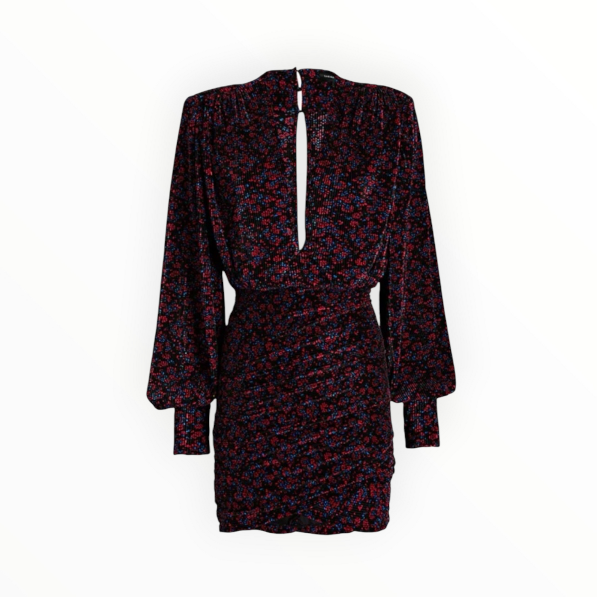Sabina Musayev Capella Puff Sleeve Dress - Black Print