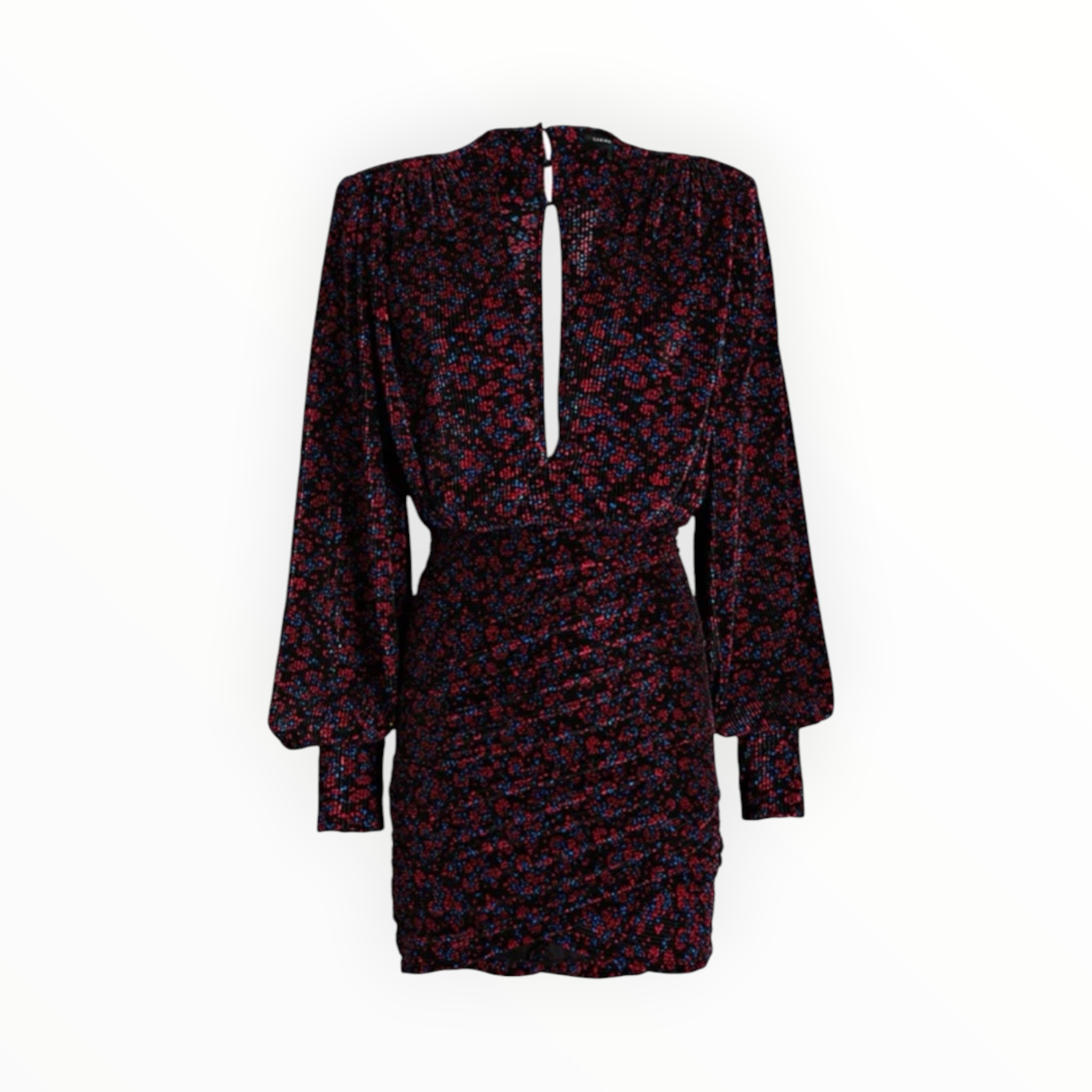 Sabina Musayev Capella Puff Sleeve Dress - Black Print