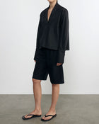 Enza Costa Twill Bermuda Short - Black