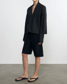 Enza Costa Twill Bermuda Short - Black