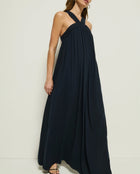 Nation Ltd Brielle Halter Dress - Navy Night Sky