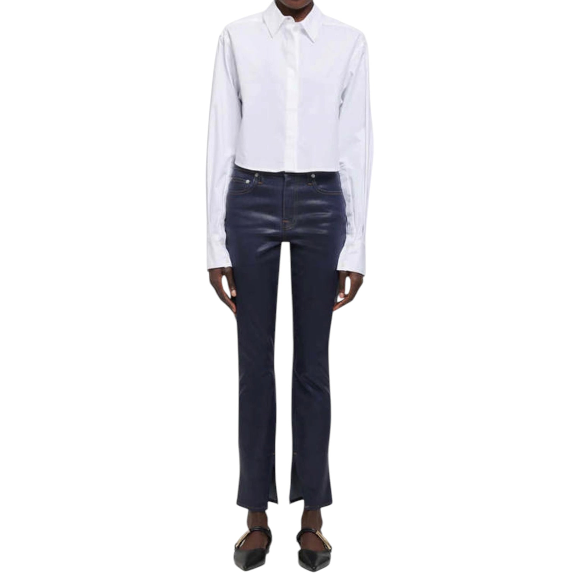 SIMKHAI Rae Denim - Coated Indigo